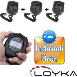 3 ADET LOYKA Stopwatch Eco Kronometre - 1