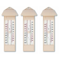 3 ADET' TFA 10.3015.03 Plastik Maksimum-Minimum Termometre - 1