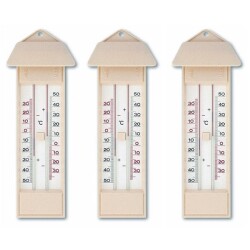 3 ADET' TFA 10.3015.03 Plastik Maksimum-Minimum Termometre - 1