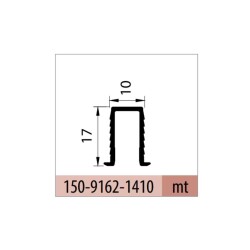 Albatur Sürgülü Kapı Alüminyum Alt Klavuz Profil1 Metre (150-9162-1410-1000) - 1