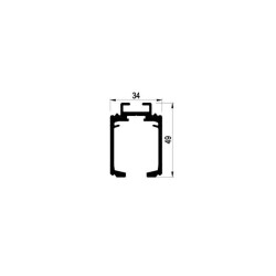 Albatur Sürme Kapı Sistemi Rayı 1 Metre (150-9750-1400) - 1