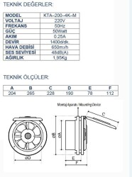 Ayas 20 cm Kapaklı Aspiratör - 2