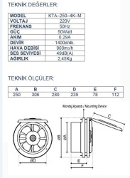 Ayas 25 cm Kapaklı Aspiratör - 2