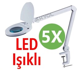 B129 Led Işıklı Masaüstü Büyüteç (5X) - 1