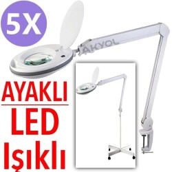 B150 Led Işıklı Hem Masaüstü Hem Ayaklı Büyüteç (5X) - 1