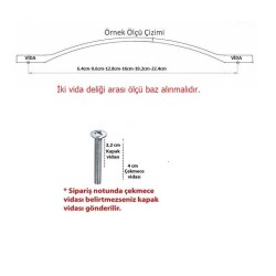 Bayraktar Gölcük Modeli 160mm-192mm Ayarlanabilir Inox Kulp (B-02-160/192-53) - 2