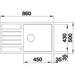 Blanco Legra XL 6S Tek Göz Geniş Hazneli Granit Alümetalik Eviye (523327) - 2