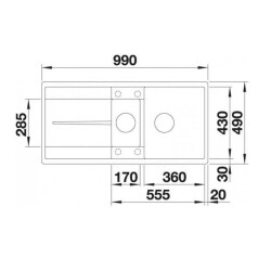 Blanco Metra 6S-F Antrasit Eviye (519113) - 2