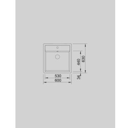 Blanco Panor 60 Sert Seramik Eviye Kristal Beyaz (514486) - 3