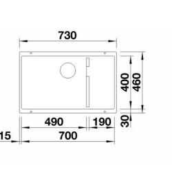 Blanco Subline 700 U Level Damlalıksız Beyaz Granit Eviye (523456) - 3