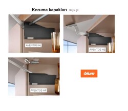 Blum Aventos HF/HL/HS Güç Ünitesi SAĞ Kapak Koyu Gri Renk (22.8001RTGR) - 1