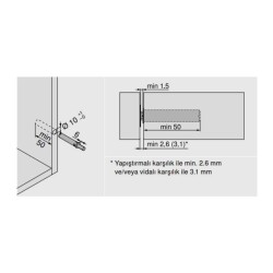 Blum Beyaz Kısa Bas-Aç Tip-On (956.1004B) - 2