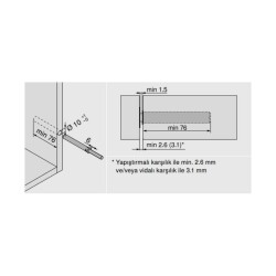 Blum Beyaz Uzun Bas-Aç Tip-On (956A1004B) - 3