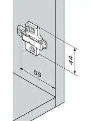 Blum Clip Menteşe Tabanı Haç Tipi 9mm Yükseklik (175H7190) - 3