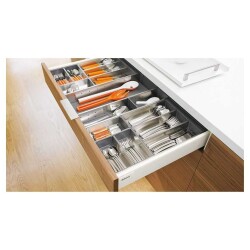 Blum Orga-Line 80cm Paslanmaz Çelik Kaşıklık Derinlik 50cm (ZSI.80VEI6) - 1