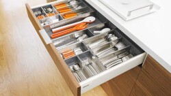 Blum Orga-Line 90cm Paslanmaz Çelik Kaşıklık Derinlik:50cm (ZSI.90VEI6) - 1