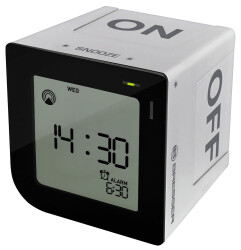 Bresser FlipMe Tabletop Alarm Clock, silver - 1