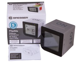 Bresser FlipMe Tabletop Alarm Clock, silver - 10