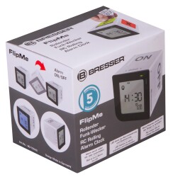 Bresser FlipMe Tabletop Alarm Clock, silver - 11