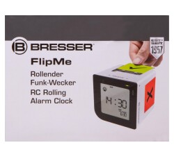 Bresser FlipMe Tabletop Alarm Clock, silver - 12