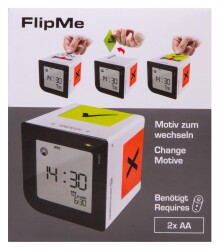 Bresser FlipMe Tabletop Alarm Clock, silver - 14