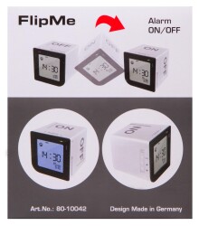 Bresser FlipMe Tabletop Alarm Clock, silver - 15