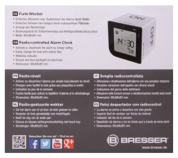 Bresser FlipMe Tabletop Alarm Clock, silver - 13