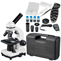 Bresser Junior Biolux SEL 40–1600x Microscope with case, white - 9