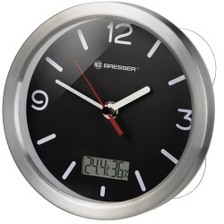 Bresser MyTime Bath Bathroom Clock, black - 1