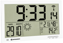 Bresser MyTime Jumbo LCD Wall Clock, white - 1