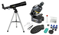 Bresser National Geographic Set: 50/360 AZ Telescope and 40x–640x Microscope - 1