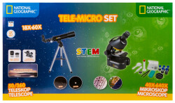 Bresser National Geographic Set: 50/360 AZ Telescope and 40x–640x Microscope - 21