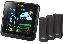 Bresser National Geographic VA Weather Station with Color Display and 3 Sensors - 1