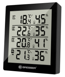 Bresser Temeo Hygro Quadro Weather Station, black - 1