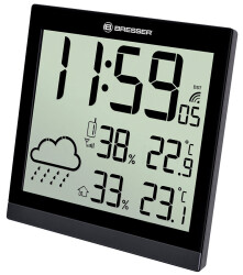 Bresser TemeoTrend JC LCD RC Weather Station (Wall clock), black - 1