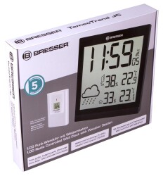 Bresser TemeoTrend JC LCD RC Weather Station (Wall clock), black - 5