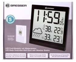 Bresser TemeoTrend JC LCD RC Weather Station (Wall clock), black - 4