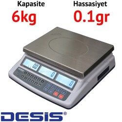 Desis AHC Dijital Hassas Sayıcı Terazi - Hassasiyet: 0.1 gr. Max: 6 kg. - 1