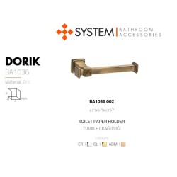 Dorik Tuvalet Kağıtlığı Antik Renk (BA1036 002 ABM) - 2