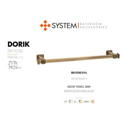 Dorik Uzun Havluluk 60cm Antik Sarı Renk (BA1036 004 ABM) - 2