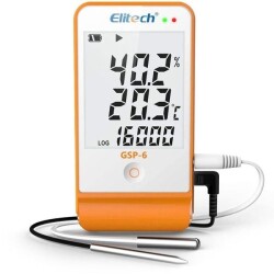 Elitech GSP-6 Çift Kablolu Sıcaklık ve Nem Veri Kaydedici Datalogger - 1