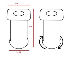 Eroğlu Gri Plastik 10cm Ayarlı Mobilya Ayağı (ER223G) - 2