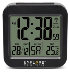 Explore Scientific RC Alarm Clock, black - 1