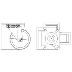 Hts Döner Tablalı Tekerlek 80mm (120-02-80-33) - 4