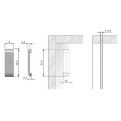 Italiana Ferramenta CC1 F.Libra Ø12mm Plastik Beyaz Kapak (63461010AB) - 2