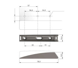 Italiana Ferramenta K-Push Tech 37mm Beyaz Adaptör Tabanı (57025040IJTK) - 2