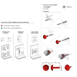 Italiana Ferramenta K-Push Tech Montaj Aparatı Kırmızı (57112000RO) - 2