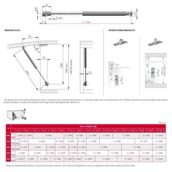 Italiana Ferramenta K12 Kalkar Kapak Sistemi Pistonu 244mm (48020480UZ) - 2