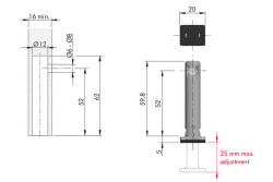 Italiana Ferramenta Rekord Tech Ayak Delik Merkezi 52mm (3030304000) - 2