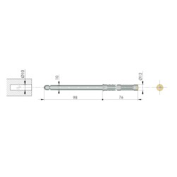 Italiana Ferramenta Shelf Gizli Raf Tutucu 10x100mm (1620601000) - 1